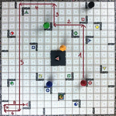 Matériel du jeu Ricochet Robots