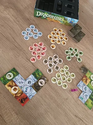 Matériel du jeu Dragomino